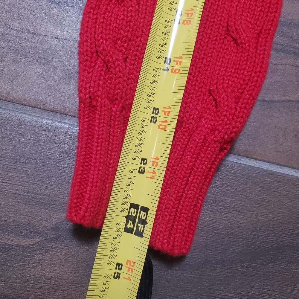 Ralph Lauren Red Cable Knit Sweater Womans M Gold Pony Preppy Cotton - Picture 13 of 13